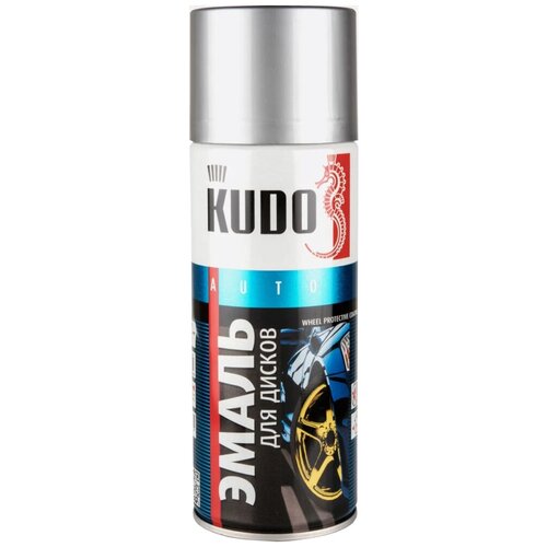 KUDO аэрозольная Эмаль для дисков светло-серый, 520 мл