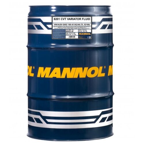 Масло трансмиссионное Mannol CVT Variator Fluid, 60 л