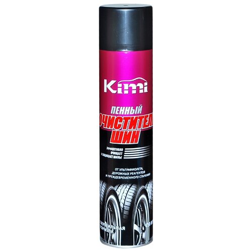 Пенный очиститель шин аэрозольный, Kimi TIRE FOAM CLEANER, 650 мл / Очиститель шин и дисков