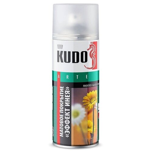 Краска KUDO матовое покрытие для стекла Эффект инея, зеленый, 520 мл, 1 шт.