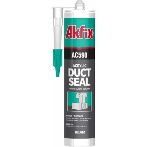Акриловый герметик для вентиляционных каналов Akfix AC590, серый, 310 мл AC591 15958470
