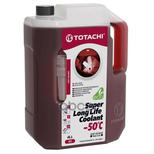 Жидкость Охлаждающая Низкозамерзающая Totachi Super Long Life Coolant Red -50c 4л TOTACHI арт. 4589904520808