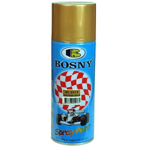 Краска Bosny Spray Paint акриловая универсальная металлик, №2513 duchess gold, 400 мл