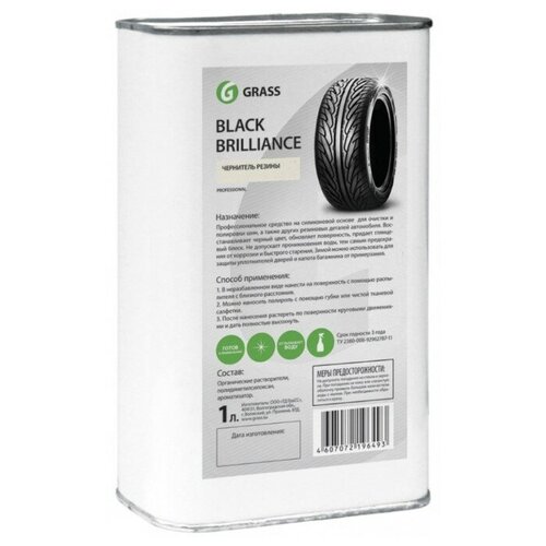 Очиститель-полироль шин Grass Black brilliance 125100, 1 л 1 шт.