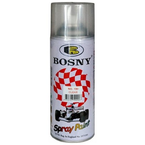 Лак Bosny Spray Paint акриловый универсальный глянцевый, 190 clear, 400 мл