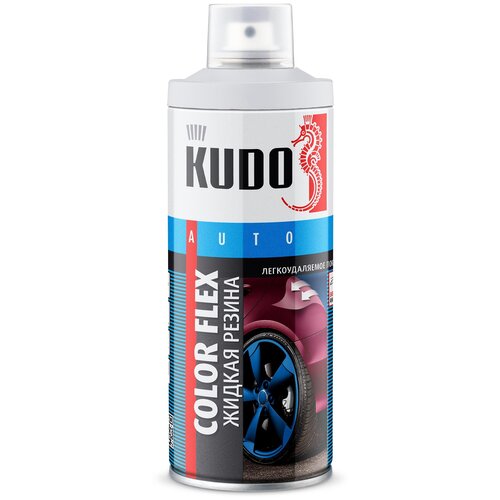 Декоративное покрытие KUDO жидкая резина алюминий, 520 мл, KU-5536