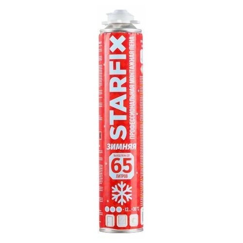 Пена монтажная профессиональная зимняя STARFIX Gunfoam Winter 65 (850 мл) (Выход пены до 65 литров) (SM-07837-1)