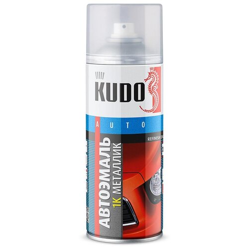 KUDO аэрозольная автоэмаль 1К металлик (ВАЗ) 206 талая вода, 520 мл