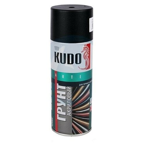 Грунт KUDO для черных и цветных металлов, серый, 520 мл