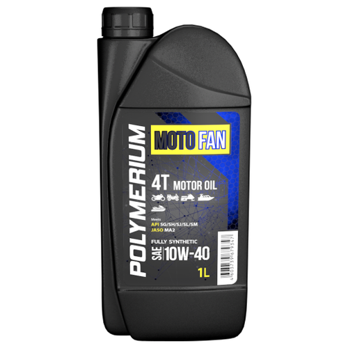 Моторное масло Polymerium MOTO-FAN 4T 10W40 1л (plmmotofan4t10401)