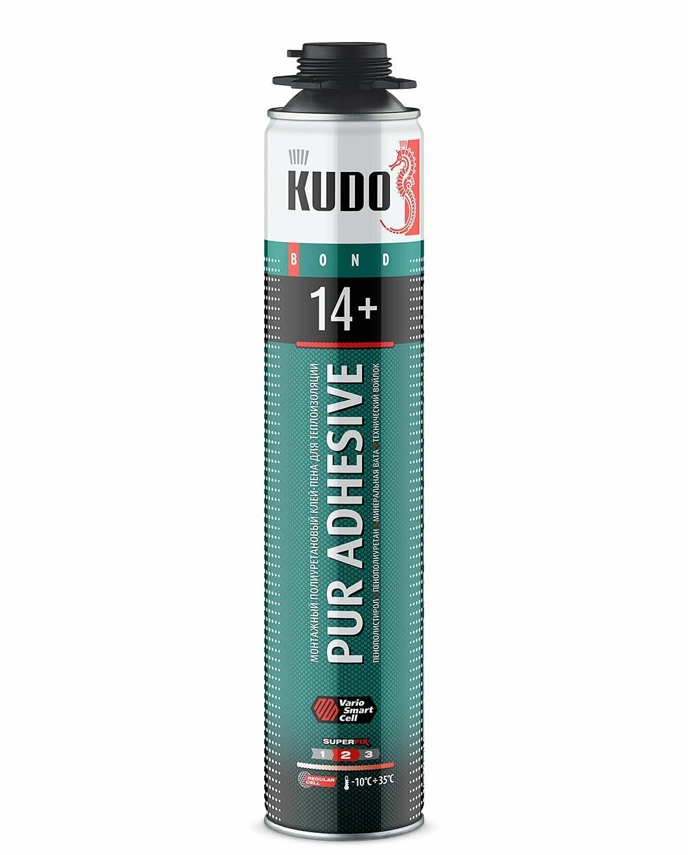 Клей-пена KUDO профессиональная для теплоизоляционных плит 1000 мл 14+