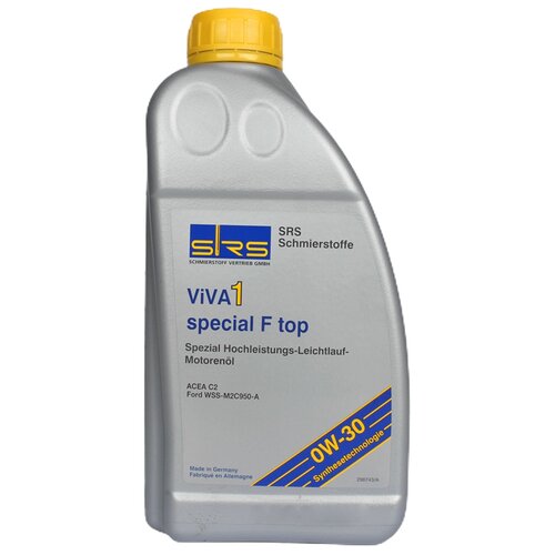 Синтетическое моторное масло SRS VIVA 1 Special F Top 0W-30, 1 л