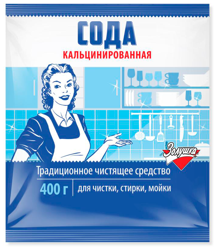 Сода кальцинированная Золушка 400 гр. универсальное чистящее средство, Ч24-1