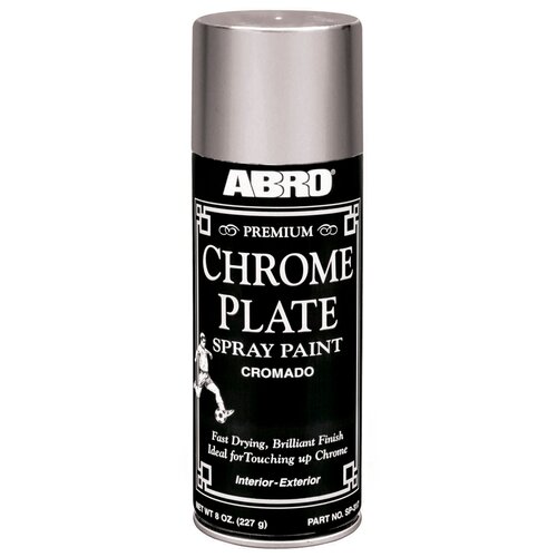Краска ABRO Premium Chrome Plate, хром, 473 мл