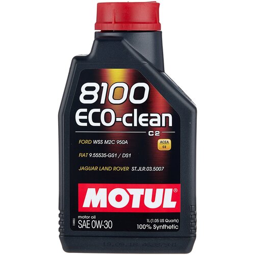 Синтетическое моторное масло Motul 8100 Eco-clean 0W30, 1 л