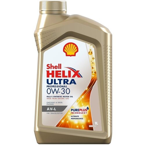 Синтетическое моторное масло SHELL Helix Ultra Professional AV-L 0W-30, 1 л
