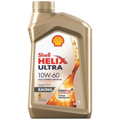 Синтетическое моторное масло SHELL Helix Ultra Racing 10W-60, 1 л