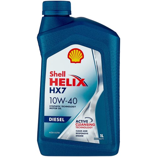 Полусинтетическое моторное масло SHELL Helix HX7 Diesel 10W-40, 1 л