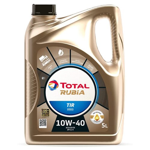 Полусинтетическое моторное масло TOTAL Rubia TIR 8900 10W40, 5 л