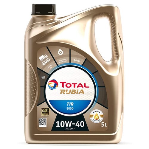 Синтетическое моторное масло TOTAL Rubia TIR 8600 10W40, 5 л