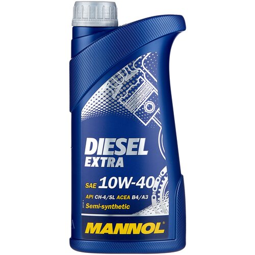 Полусинтетическое моторное масло Mannol Diesel Extra 10W-40, 7 л