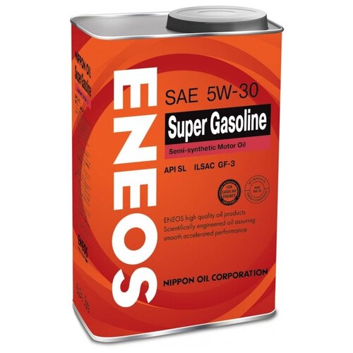 Полусинтетическое моторное масло ENEOS Super Gasoline SL 5W-30, 4 л