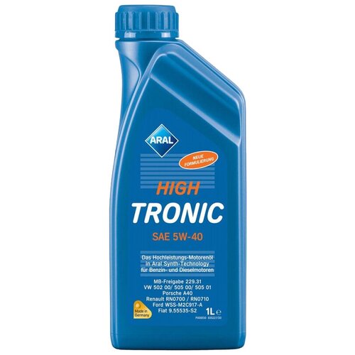 Синтетическое моторное масло ARAL High Tronic SAE 5W-40, 1 л