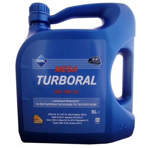 Полусинтетическое моторное масло ARAL Mega Turboral SAE 10W-40, 5 л