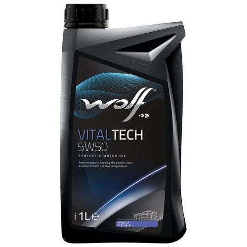 Синтетическое моторное масло Wolf Vitaltech 5W50, 1 л
