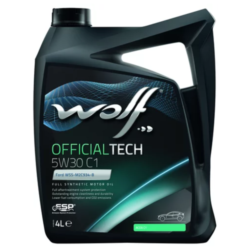 Синтетическое моторное масло Wolf Officialtech 5W30 C1, 5 л