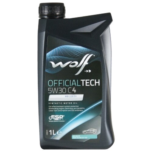 Синтетическое моторное масло Wolf Officialtech 5W30 C4, 1 л