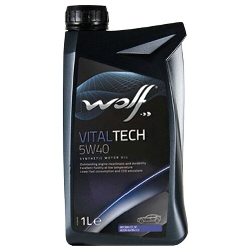 Синтетическое моторное масло Wolf Vitaltech 5W40, 1 л