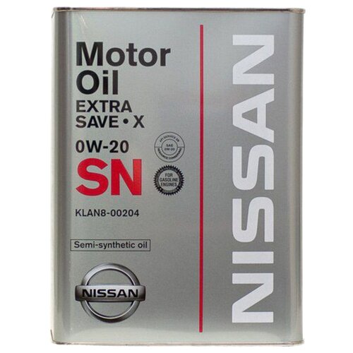 Полусинтетическое моторное масло Nissan SN Extra Save X 0W-20, 4 л
