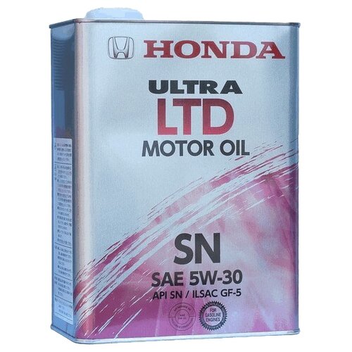 Полусинтетическое моторное масло Honda Ultra LTD 5W30 SN, 4 л
