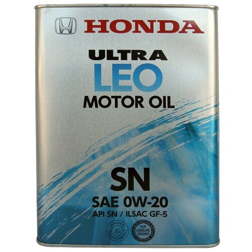 Синтетическое моторное масло Honda Ultra LEO 0W20 SN, 4 л
