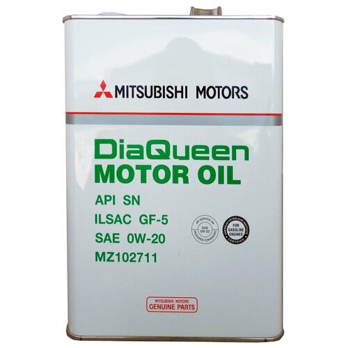 Полусинтетическое моторное масло Mitsubishi DiaQueen 0W20 SN/GF-5, 4 л