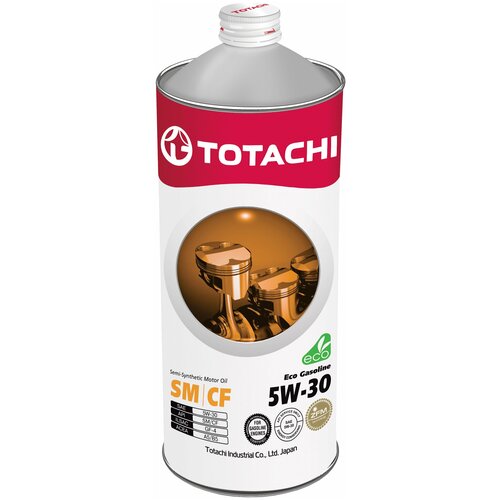 Полусинтетическое моторное масло TOTACHI Eco Gasoline SM/CF 5W-30, 1 л