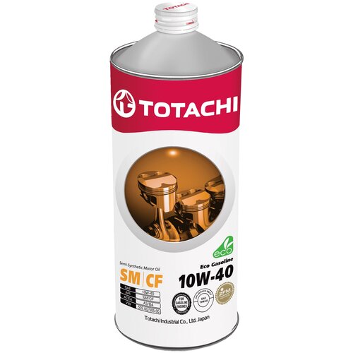 Полусинтетическое моторное масло TOTACHI Eco Gasoline SM/CF 10W-40, 4 л
