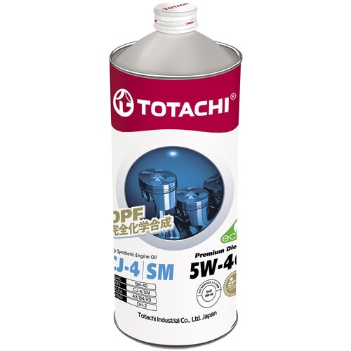 Синтетическое моторное масло TOTACHI Premium Diesel 5W-40, 1 л
