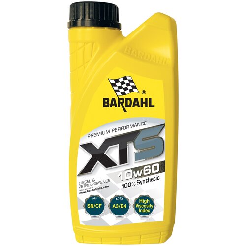 Синтетическое моторное масло Bardahl XT-S 10W-60, 1 л