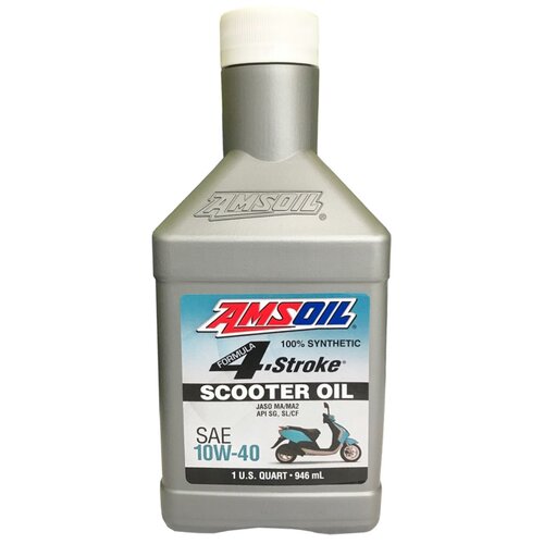 Синтетическое моторное масло AMSOIL Formula 4-Stroke Synthetic Scooter Oil 10W-40, 0.946 л