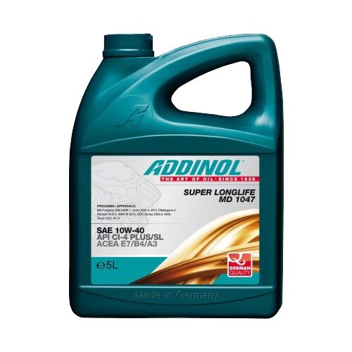 Моторное масло ADDINOL Super Longlife MD 1047 SAE 10W-40, 5 л
