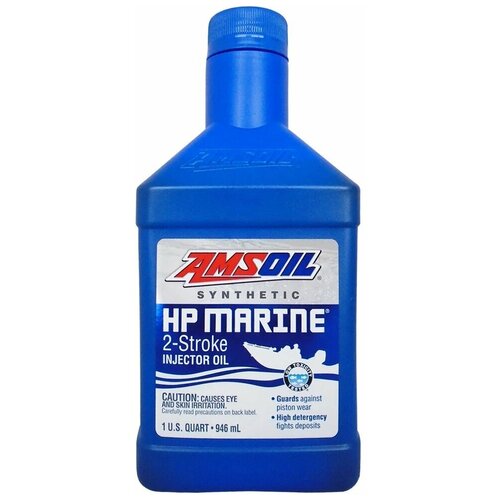 Синтетическое моторное масло AMSOIL HP Marine Synthetic 2-Stroke Oil, 0.946 л
