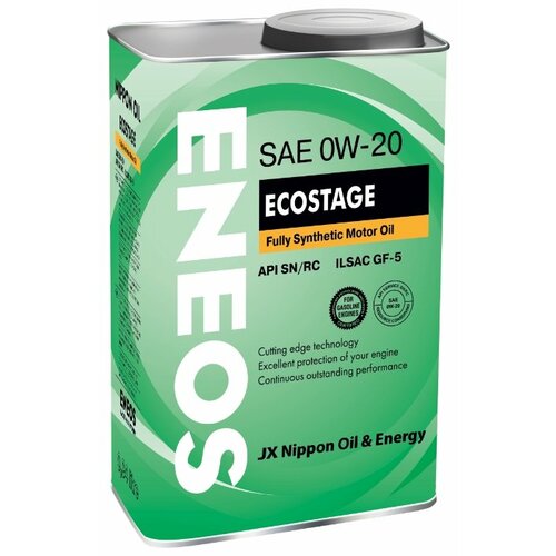 Синтетическое моторное масло ENEOS Ecostage SN 0W-20, 0.94 л