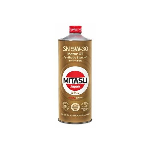 Полусинтетическое моторное масло Mitasu MJ-120 Motor Oil SN 5W-30, 1 л