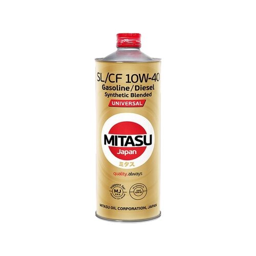 Mitasu Mitasu 10w40 20l Масло Моторное Universal Sl/Cf Api Sl/Cf Для Бенз/Диз Двс, Synthetic Blended