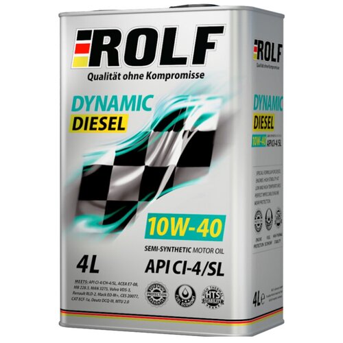 Моторное масло Rolf Dynamic Diesel 10W-40 Ci-4/sl полусинтетика, 1 л 2875570 .