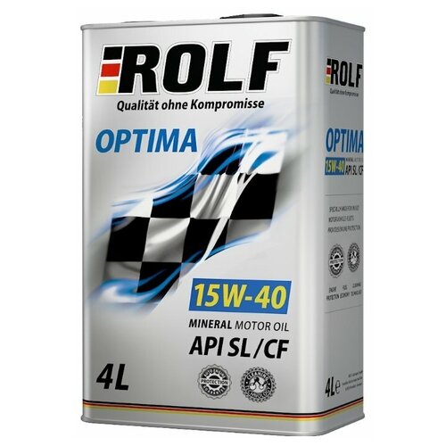 Минеральное моторное масло ROLF Optima 15W-40 SL/CF, 4 л