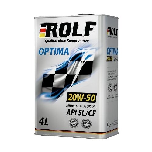 Минеральное моторное масло ROLF Optima 20W-50 SL/CF, 1 л