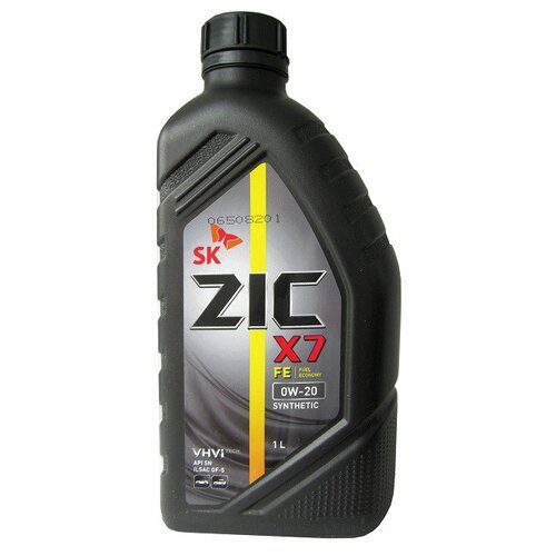 Моторное масло ZIC X7 FE 0w20 API SN, ILSAC GF-5 синтетическое 1 л
